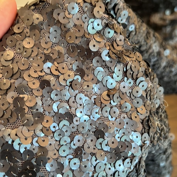 Sabine Black Sequin MIDI Skirt - Picture 3 of 5